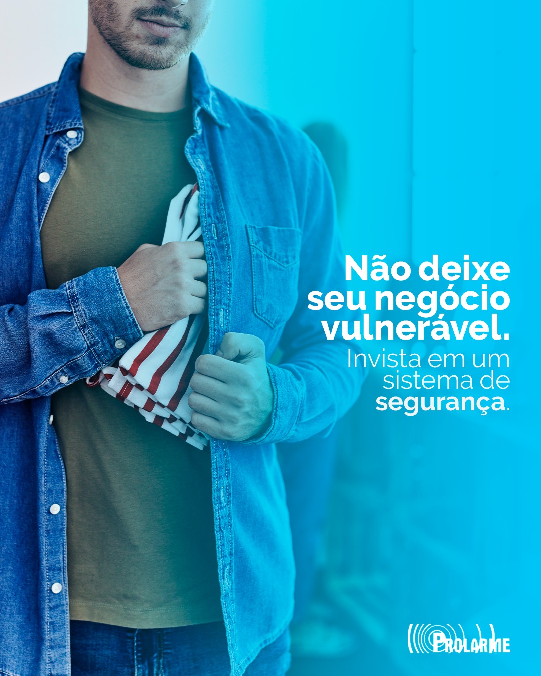 Imagem de Não deixe seu negócio vulnerável. Invista em um sistema de segurança.