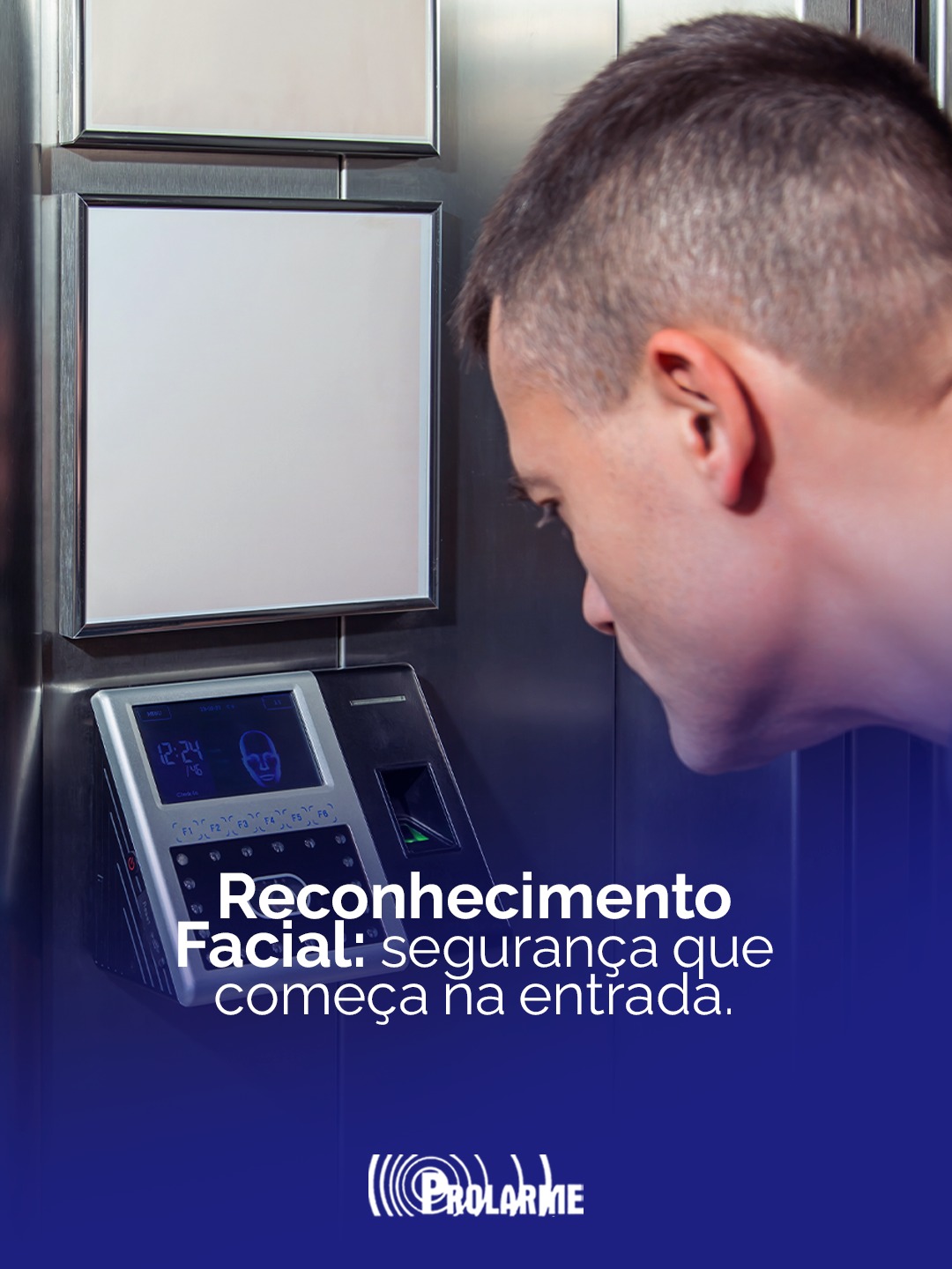 Imagem de Reconhecimento facial: segurança que começa na entrada.
